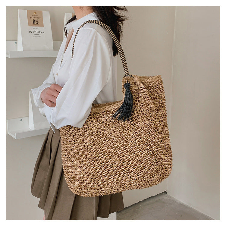 Winter Fashion Straw Casual Tote Bag f3a3caeb 0a57 4178 9b4f f64581eb9df0