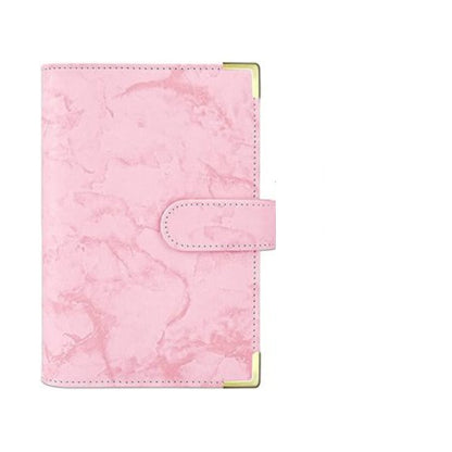 Spot Cross-border A6 Loose-leaf Binder Journal Book Marbling Notebook Leather PU6 Hole Loose Spiral Notebook Cash Budget f3b0