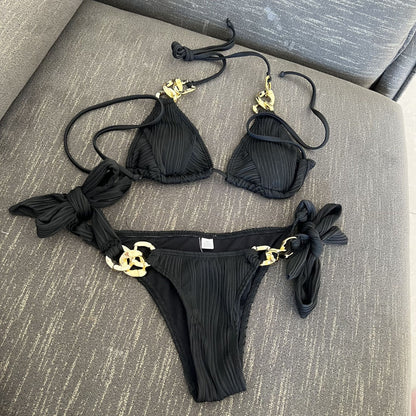 European And American Split Swimsuit Chain Bikini f3b7aba5 f1f9 472d 94cb 10c14563fdc9