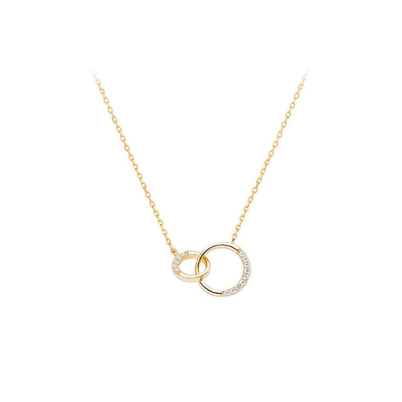 S925 Sterling Silver Niche Design Circle Necklace f3d0c9b3 9323 4cae 9fc4 8a250cf3cc3b