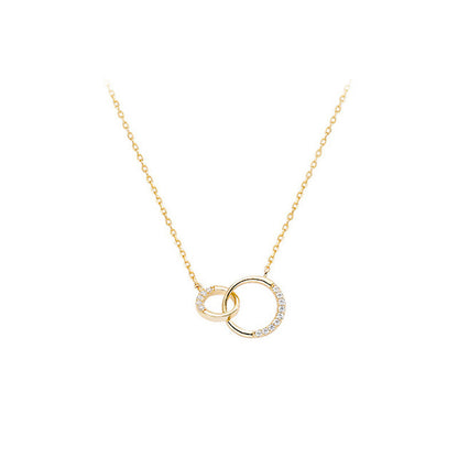 S925 Sterling Silver Niche Design Circle Necklace f3d0c9b3 9323 4cae 9fc4 8a250cf3cc3b