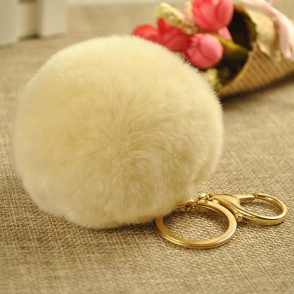 Cute Rex Rabbit Fur Ball Keychain f3ee1023 1060 4ebe 9467 a37574f93e1c