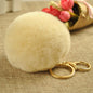 Cute Rex Rabbit Fur Ball Keychain f3ee1023 1060 4ebe 9467 a37574f93e1c