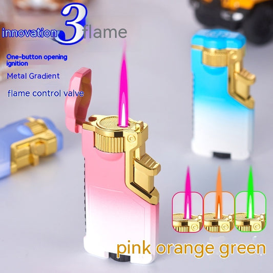 Three-color Flame Metal Inflatable Windproof Lighter f3f81158 4ef2 4426 9fba 3e8550d2d346 trans