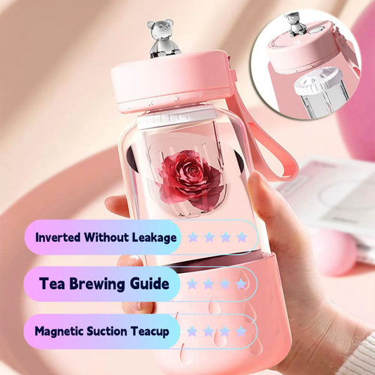 Tea Water Separation Magnetic Glass Water Cup Sealed Without Leakage Glass Tea Water Cup Infuser Tumbler Drinkware Water Bott