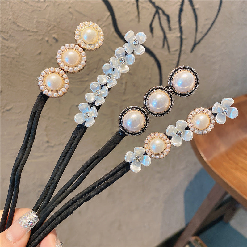 Simple Fluffy Bun Half Bun Hair Tie Elastic Lazy Flower Bud Hairpin Hair Accessories f40a4fbb b74e 46ce a396 a7470154a695