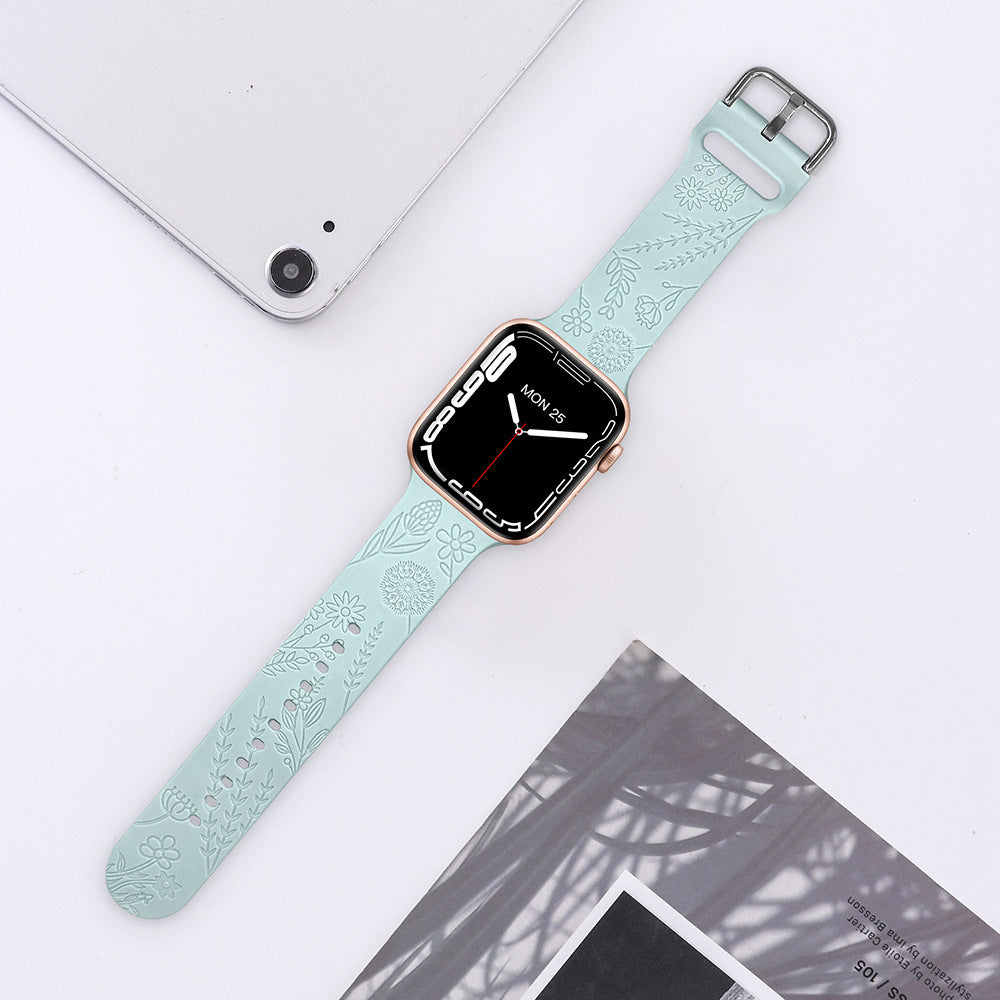 New Laser Carved Embossed Silicone Square Buckle Printed Strap f4309fa5 90e1 4ea2 a19f 374df399817e