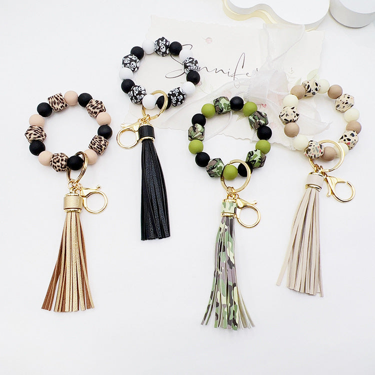 Silicone Octagonal Oak Tassel Key Chain f459ec77 44cc 463c 8fbb 9abf42fe59a2