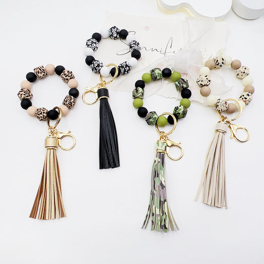 Silicone Octagonal Oak Tassel Key Chain f459ec77 44cc 463c 8fbb 9abf42fe59a2