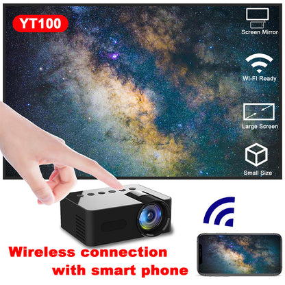 YT100 Home Mini Portable Mini Projector HD Home Wireless Mini Phone Projection f460e246 2cd0 4c31 944b e6a5b250099f
