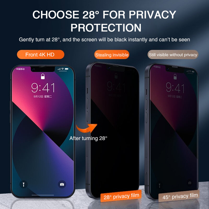 Mobile Phone Anti-peeping Tempered Glass Full Screen - 图片 1