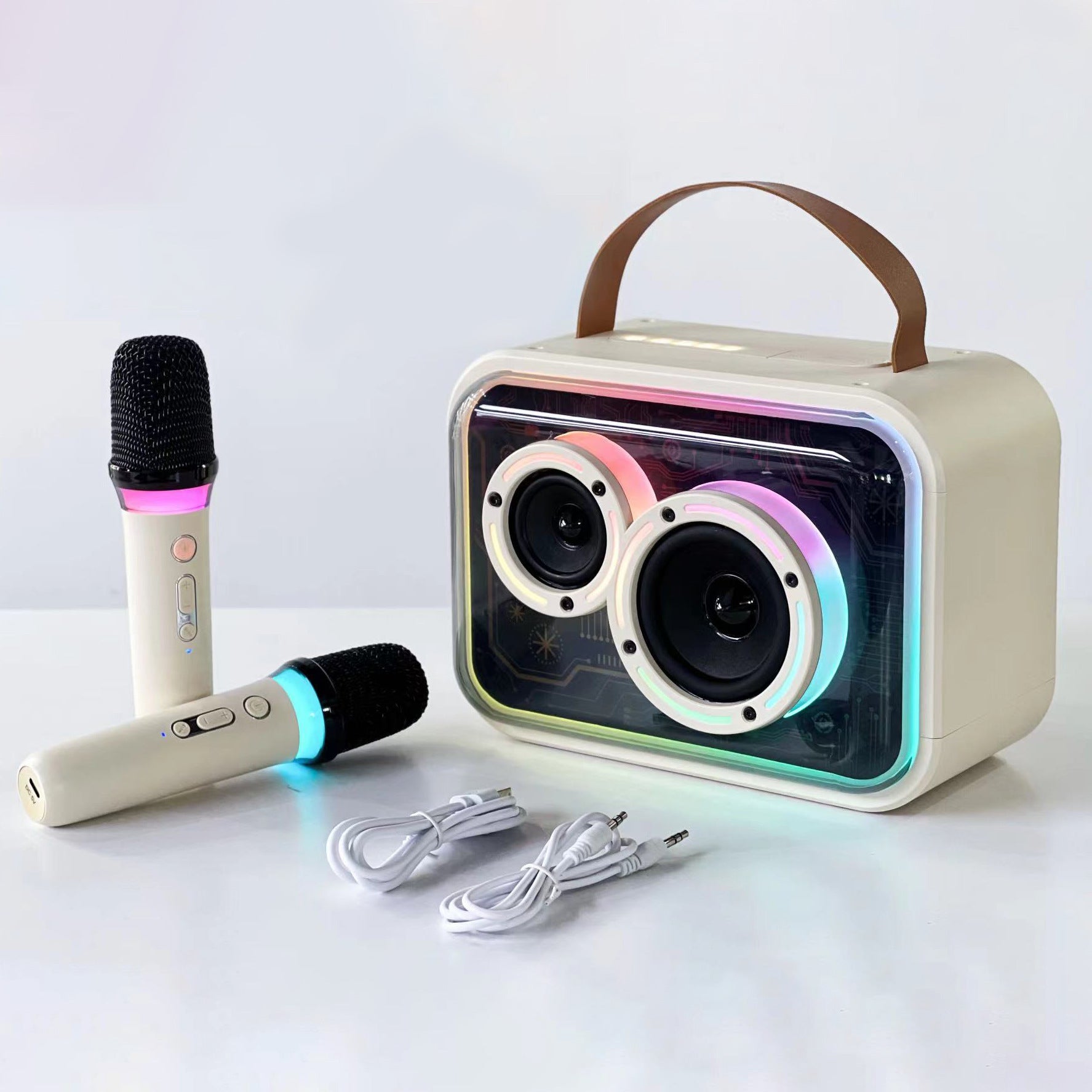 Bluetooth-compatible Speaker Colorful RGB Portable Karaoke Wireless Stereo f4a49b03 371e 4774 b4fc 3e355f6f5cf8