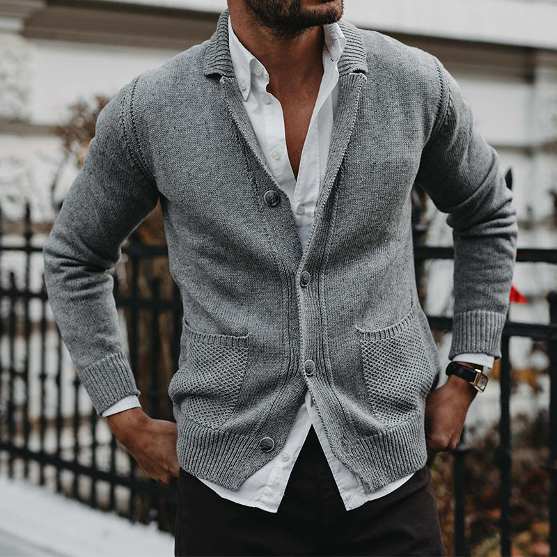 Solid V-neck Long Sleeve Pocket Knitted Sweater Coat f4a8218b dab8 4093 9d6a 171ba1c50772 37564d6c 67b5 4f52 bf5a f51a4748cdc