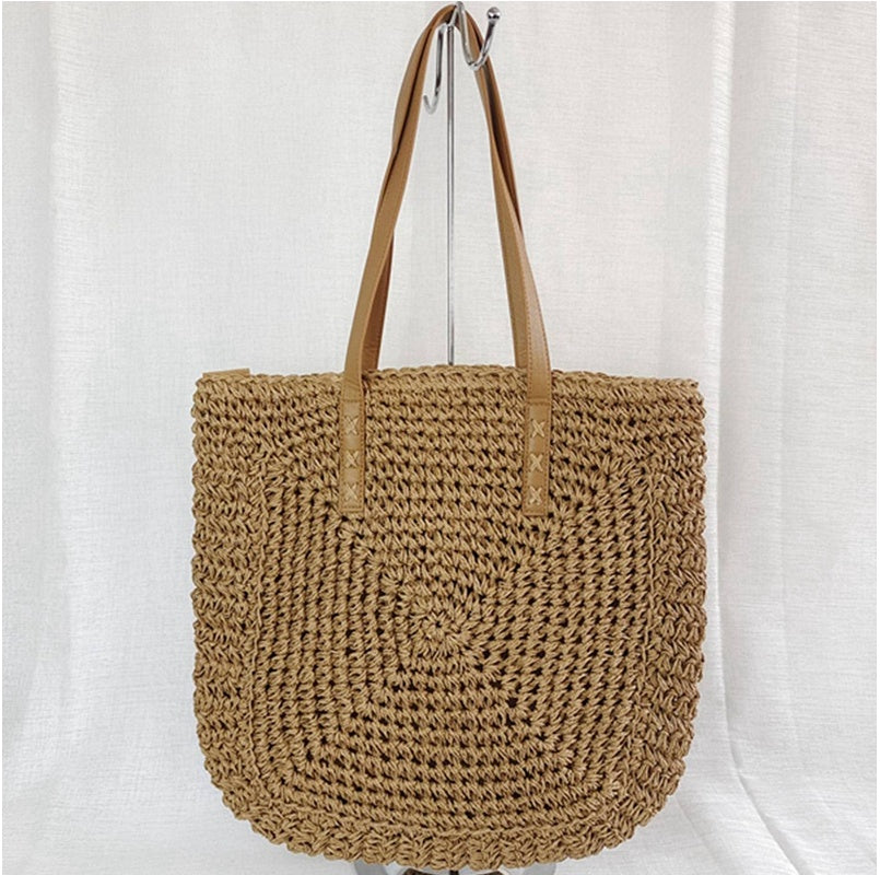 Large Capacity Straw Beach Shoulder Bag f4ae9927 a13c 463a 96d8 d80fe6e2a247
