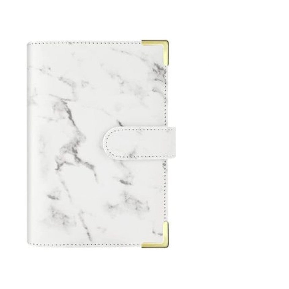 Spot Cross-border A6 Loose-leaf Binder Journal Book Marbling Notebook Leather PU6 Hole Loose Spiral Notebook Cash Budget f4cd