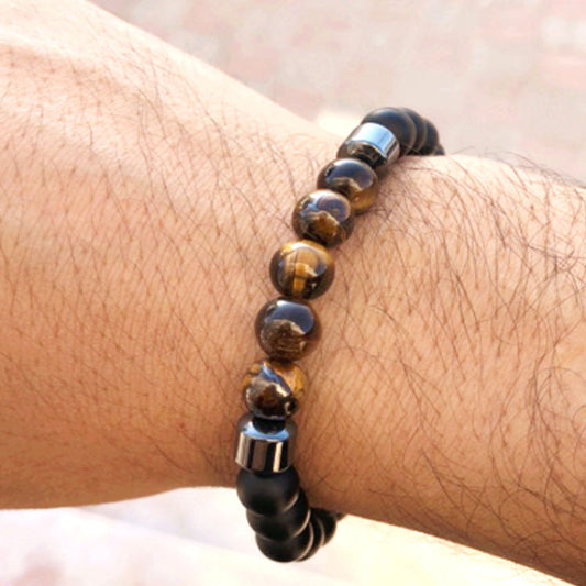 Fashion New Black Stone Tiger Eye Bead Magnet Bracelet f4eb87ac 560c 4890 9d11 41125cff9958