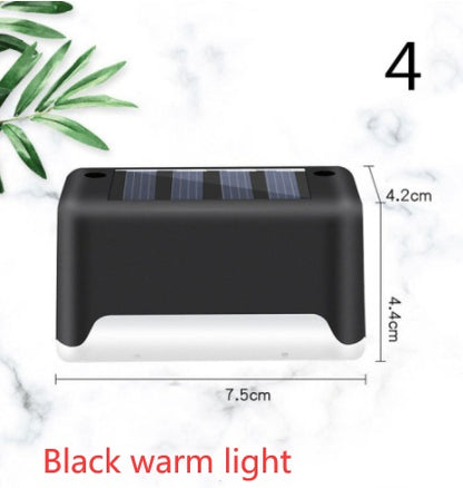New Upgrade Waterproof LED Solar Fence Lamp Solar Deck Lights Solar Step Light Outdoor For Patio Stairs Garden Pathway Step Y