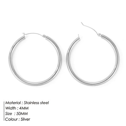 Simple Round Hoop Earring Personality f5259947 c495 4c69 9f50 d71c3f4f9333