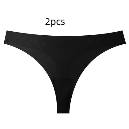 Women's Sports Seamless Thin Belt Ice Silk Low Waist Plus Size One-piece Briefs f529e570 810b 42c8 95bb be20ab1aebce