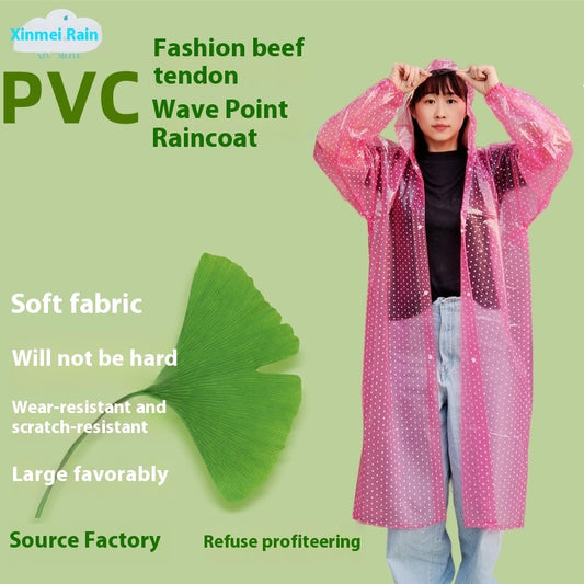 Polka Dot Raincoat Long Thickened Walking Tour f52d75b8 c089 4a76 9fb2 cc6668ba21aa trans