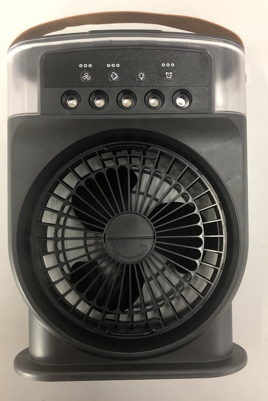 Portable USB Air Conditioner Cooling Fan With 5 Sprays 7 Color Light 600ML Water Tank Spray Mist Air Cooler Humidifiers f5626