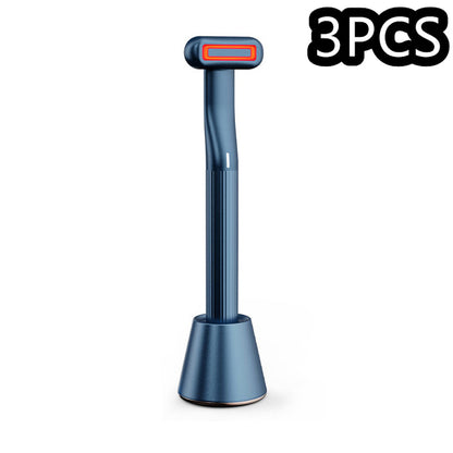 New Upgraded 360 Degrees Rotary Eye Massage Therapeutic Warmth Face Massage Red LED Light 5-in-1 Skincare Tool Wand f575f894 