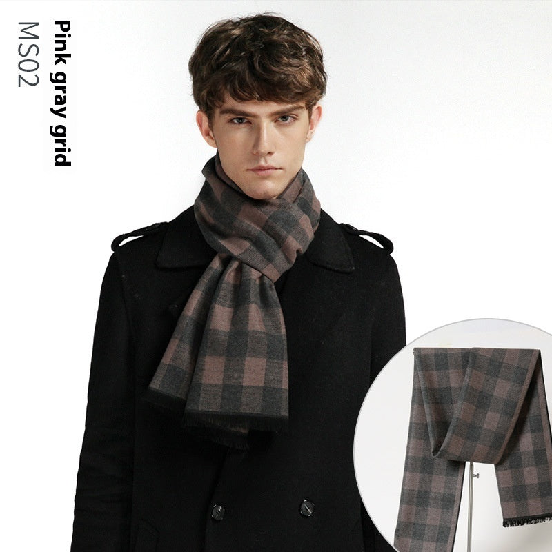 Simple Plaid Warm Keeping Artificial Cashmere Scarf f575ff0d 884d 4c60 bccc c7982d4a607f trans
