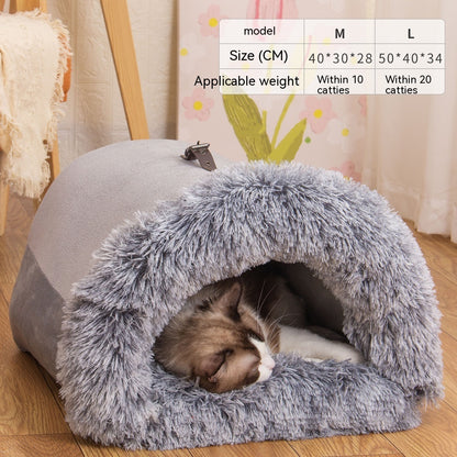 New Splice Portable Pet Nest Portable Autumn And Winter Warm Dog Nest Moisture-proof Long Fur Cat Nest Cross Border Pet Nest 