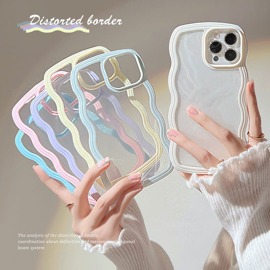 Wave Border Mobile Phone Case Solid Color Simple Candy Color f586c652 eee7 4c95 92ae 4c3acbc82c57