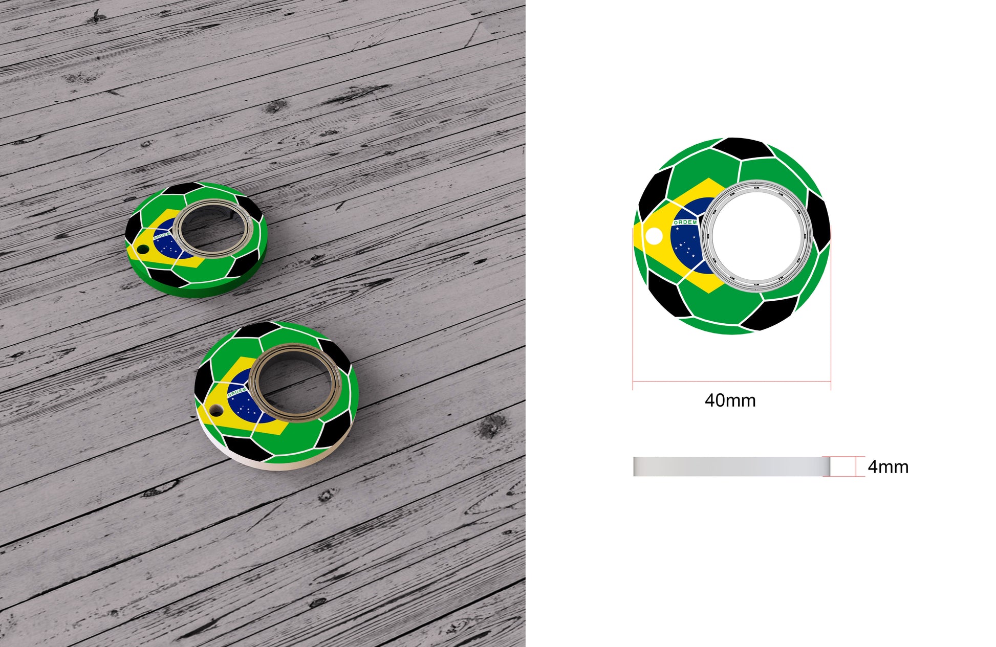 Creative Football World Cup Fidget Spinner Toy Keychain Hand Spinner Anti-Anxiety Toy Relieves Stress Finger Spinner Keychain
