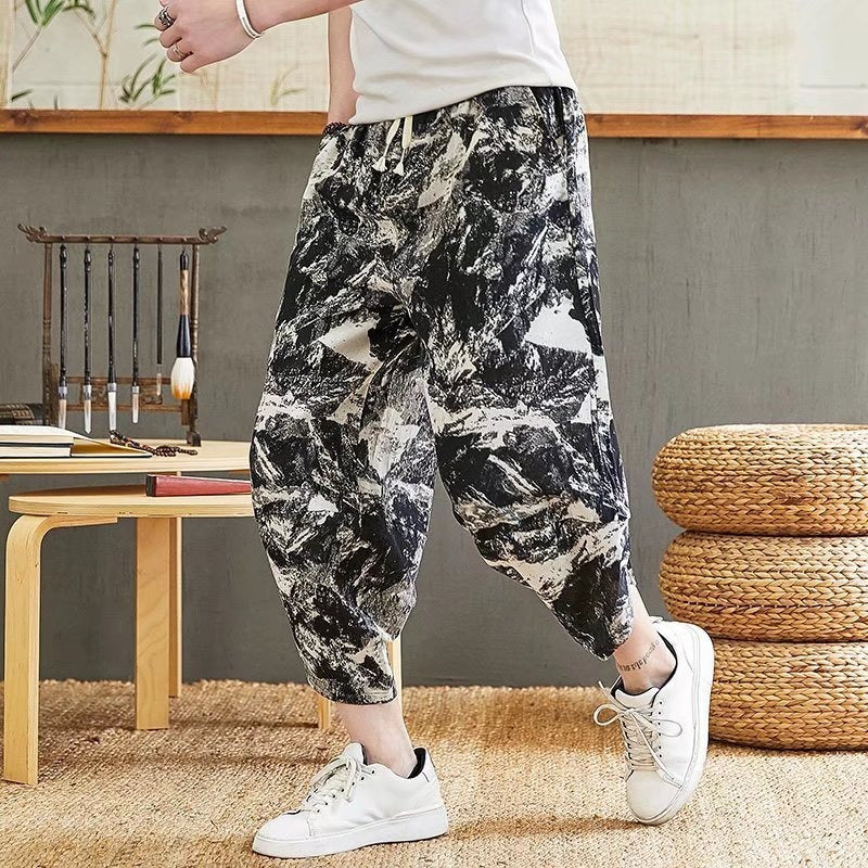 Summer Bloomers Men's Linen Wide Leg Loose f5bd1034 fe1f 42e4 ace1 fe098feb30c8