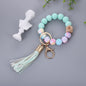 Color Silicone Bead Bracelet PU Tassel Key Chain f5c9962b 3721 48ed 8ae4 ff063cb9a837