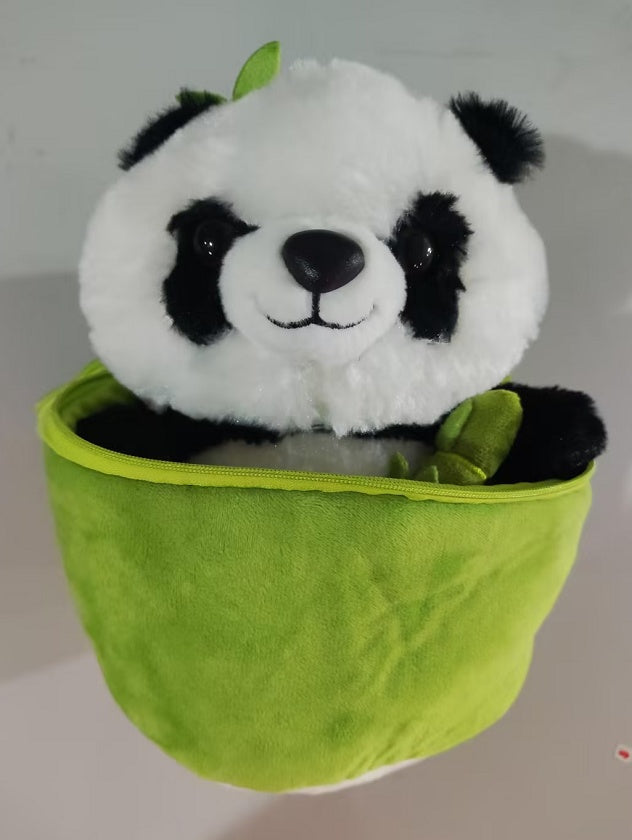 Simulated Bamboo Tube Flower Panda Pillow f5cc4e72 0d33 4f0f 9465 44d802f87333