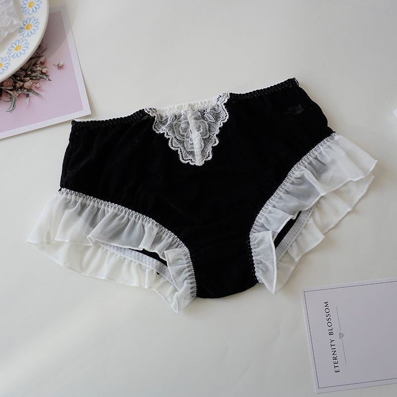 High Waist Hip Retro Lace Black And White Briefs f5fa12d3 c0d1 4156 8961 2ad2742c2f1b