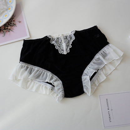 High Waist Hip Retro Lace Black And White Briefs f5fa12d3 c0d1 4156 8961 2ad2742c2f1b
