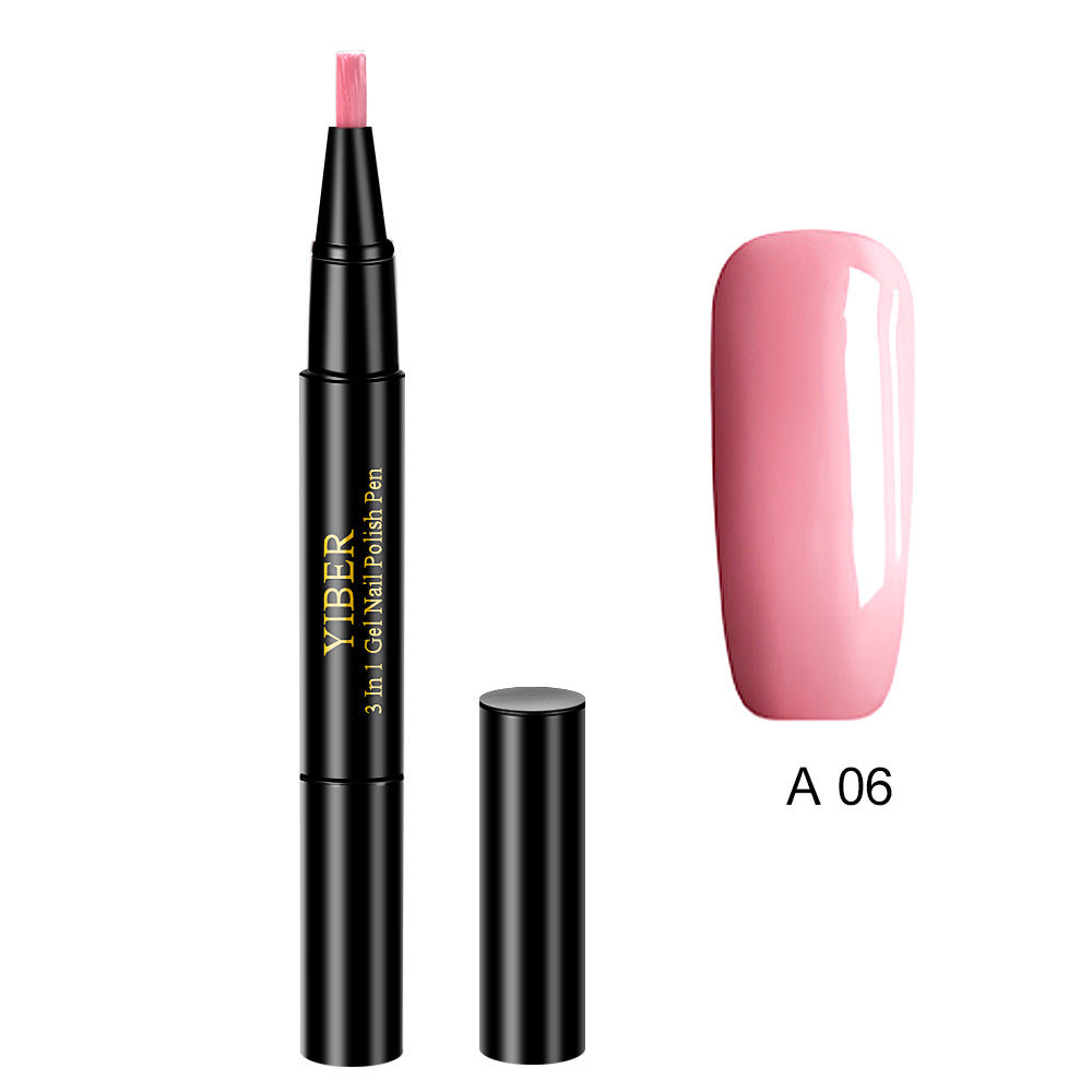 3 In 1 Gel Nail Varnish Pen Glitter One Step Nail Art Gel Polish Hybrid - HD Wireless Product #29