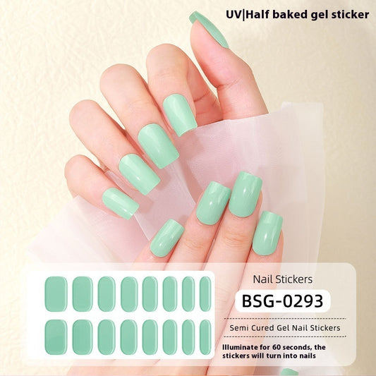 Pure Color UV Gel Nail Sticker Semi-curing Gel Nail Stickers Heating Lamp f616aea3 5d39 4bab a000 6fde0643e975 trans