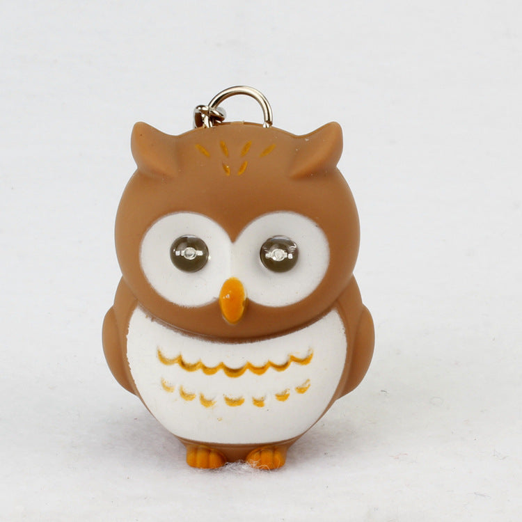Luminous Sound Cartoon Owl Car Interior Design Accessories Keychain Pendant f62006f8 5777 485e 9af4 79fc5dd945aa