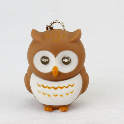Luminous Sound Cartoon Owl Car Interior Design Accessories Keychain Pendant f62006f8 5777 485e 9af4 79fc5dd945aa