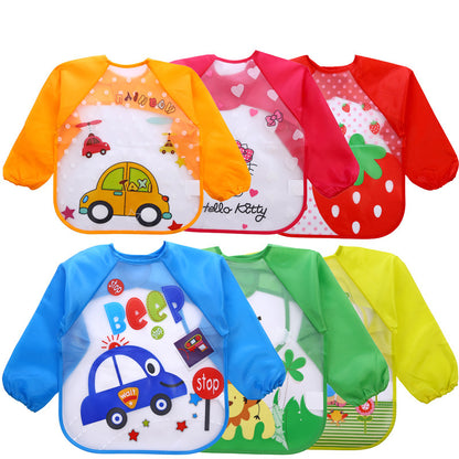 Children's Gown Long Sleeve Kids Waterproof Meal Baby Apron Painting Clothes Bib Protective Clothing f62c157e 2e46 4ef0 8d26 