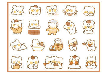 Cute Handbook Stickers Photo Album Diary DIY Decoration f64ba9b4 bfd6 4ffc 93d7 8ac2e52c9138