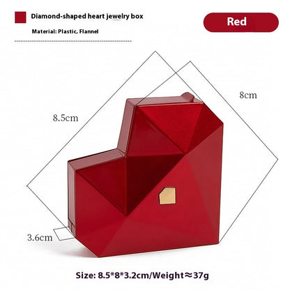 Simple Heart-shaped Diamond Surface Jewelry Storage Packaging Box f650f792 04c1 4779 934f 6a17296a442c trans