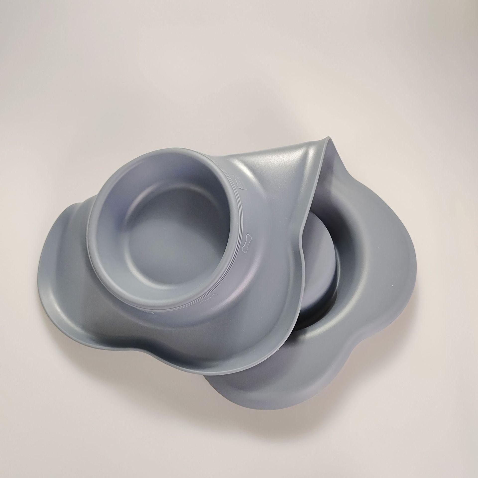 Large Silicone Pet Bowl Double Dog Bowl Stainless Steel f654147c 07d7 4bdd 9078 afdf21904250