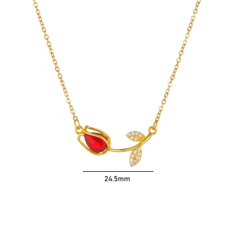 Tulip Flower Necklace For Women f658645d 8a2a 4cc2 a538 08acbd03fe83