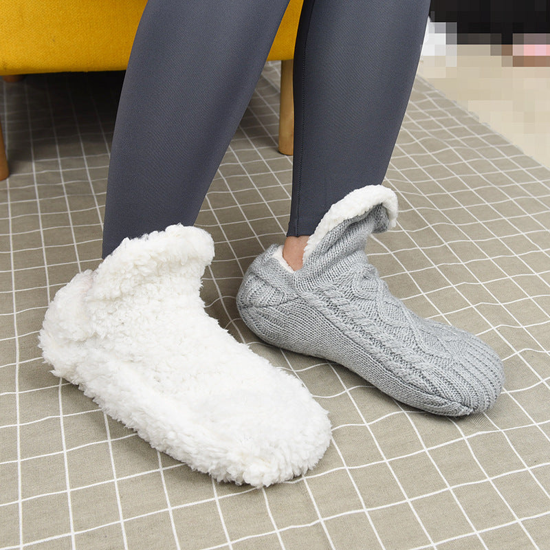 In Winter Add Fleece And Thicken Warm Slippers And Socks f66da000 253d 4c83 9554 1a6dd1ac37d0