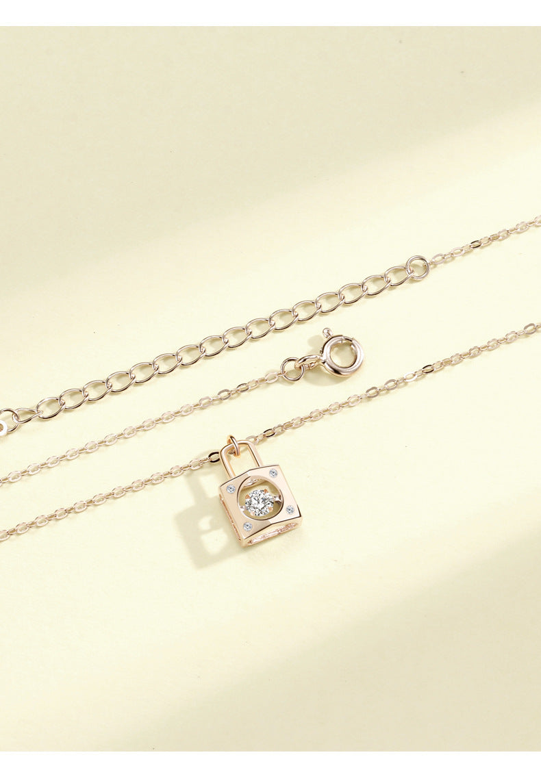 Heart Lock Smart Necklace Female Fashion Short Pulsatile Heart Jeweled Pendant Ornament Wholesale f6867245 772e 4c1d 83f6 4dd