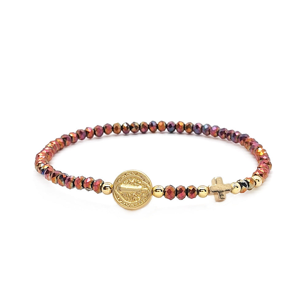Retro Round Magic Crystal Multi-color Handmade Beaded Bracelet f6947019 6f51 4c76 944f 28a47617e7db