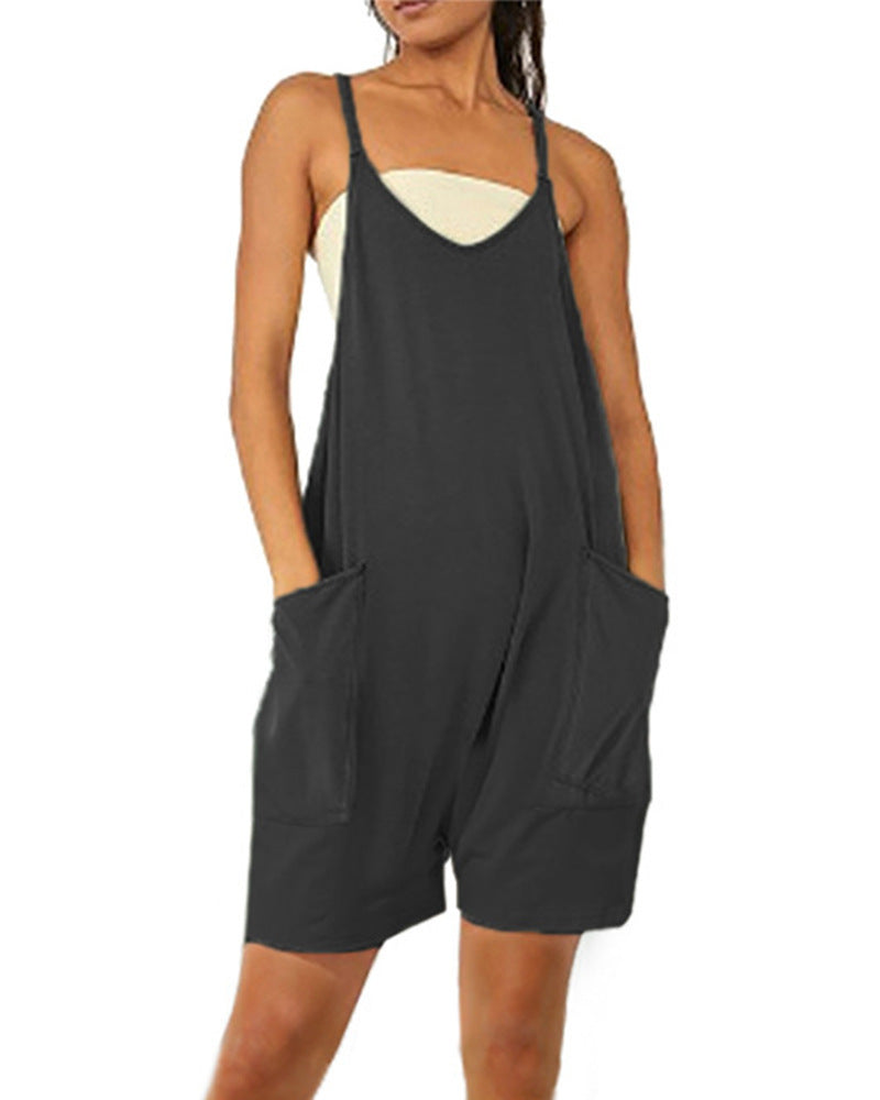 Women's Casual Zipper Pocket Jumpsuit Overalls f6d50220 16f5 4bcc a31a 1acf3c7ed1e0