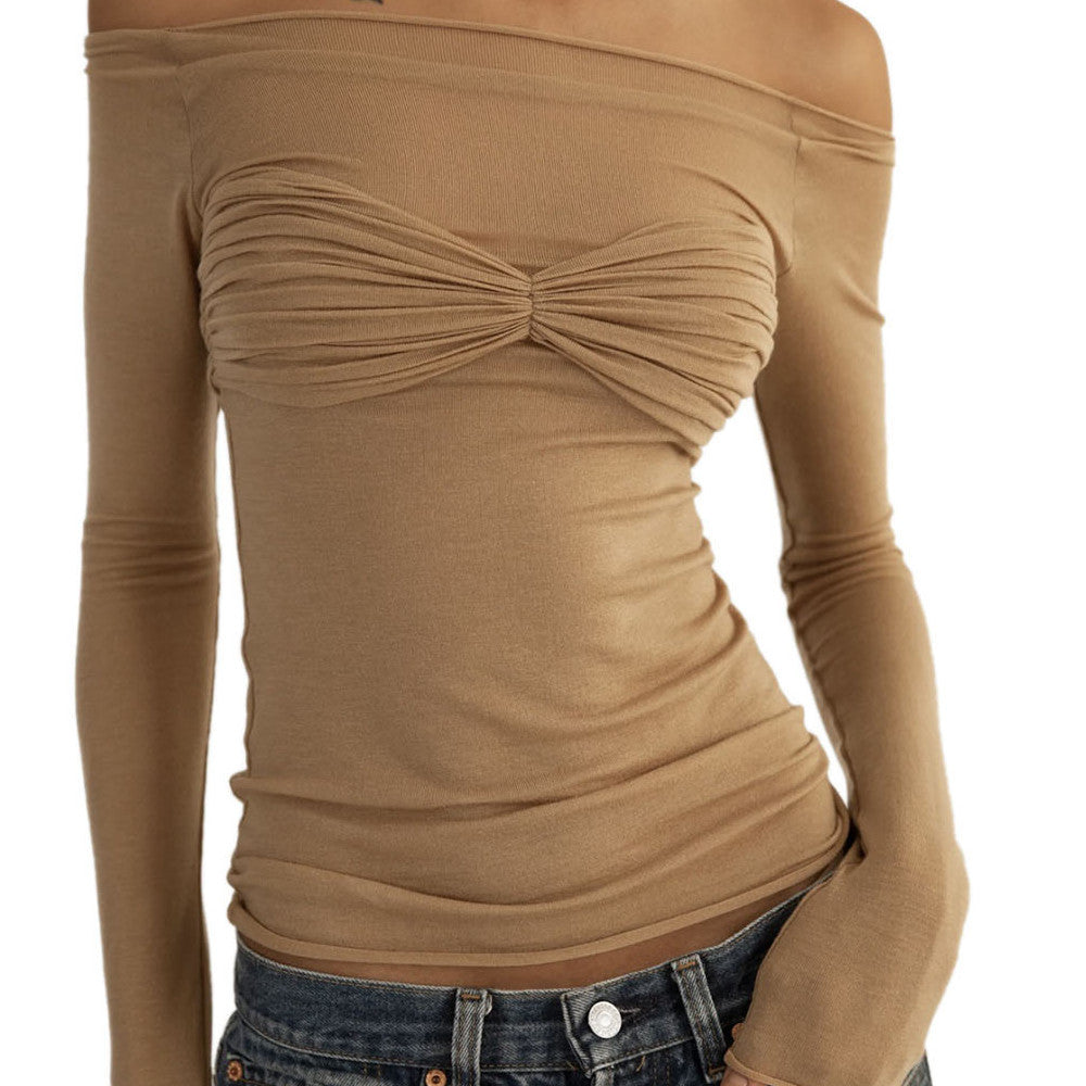 Perspective One-line Neck T-shirt Top f6e99426 2b97 461a bc23 7b713b5a6eca
