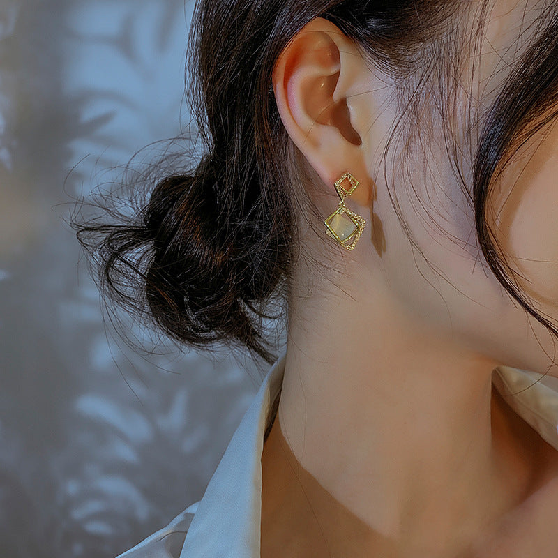 Earrings New Trendy Cold Wind Net Red Earrings f6ff1763 f5d1 4a4f 8c5c 5ba13e07117b